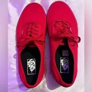 Vans Authentic Red Skate Shoe